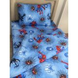 Mert Tek Kişilik Spiderman Nevresim Çarşaf Takımı - 100 x 200 cm - Açık Mavi