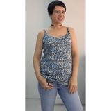 Mertcan Butik Mavi indigo latte desenli ip askılı penye viskon tişört