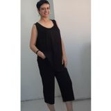 Mertcan Butik Siyah Askılı Tişört Cepli Kaprili Günlük Alt Üst Penye Viskon Pijama Takımı
