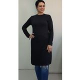 Mertcan Butik Siyah yuvarlak yaka uzun kollu penye viskon tesettür tunik içlik tişört
