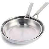 Merten & Storck 3-Ply Paslanmaz Çelik Kızartma Tava Seti – 26 cm & 30 cm