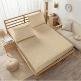 Mertim Ranforce Kumaş Lastikli Ara Ölçü Çarşaf Takımı 120x200 Sütlü Kahve Yıldız Desenli - 120 x 200 cm