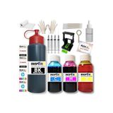 Mertink Hp J6480 C4205 C4210 (350 351XL) Kartuş Dolum Seti 500ML SİYAH+3X100ML Renkli Mürekkep