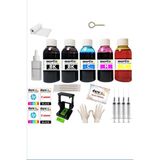 Mertink Mertınk Canon TS7550I PG595 CL586 Kartuş Dolum Seti 5 Li Set 5X100ML Renkli Mürekkep - Siyah
