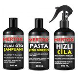 Mertox Araç Araba Otomobil Oto Temizlik Seti Ürünleri Cilalı Oto Şampuanı+İnce Pasta+Hızlı Cila 3X500ml Malzemeleri