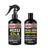 Mertox Araç Araba Otomobil Oto Temizlik Seti Ürünleri-Cilalı Oto Şampuanı+Oto İç Detay Temizleyici 2X500ml Malzemeleri