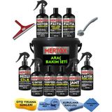 Mertox Eşsiz Oto Bakım Pasta Cila Temizlik Seti 16 Parça Full Araç Araba Yıkama Set - 500 ml
