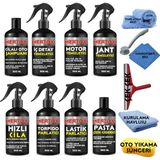 Mertox Otomobil Araç Araba Oto Temizlik Bakım Ürünleri Seti 8X500ML (Şampuan+Iç Detay+Motor+Hızlı Cila+Torpido+Lastik+Jant+Pasta