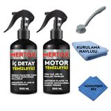 Mertox Otomobil Araç Araba Oto Temizlik Seti - Iç Detay + Motor Temizleyici Sprey 2X500ML