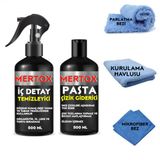 Mertox Otomobil Araç Araba Oto Temizlik Seti - Iç Detay Temizleme Sprey + Ince Pasta Cila Çizik Giderici 2X500ML