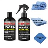 Mertox Otomobil Araç Araba Oto Temizlik Seti - Ince Çizik Giderici Pasta + Torpido Parlatıcı 2X500ML