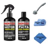 Mertox Otomobil Araç Araba Oto Temizlik Seti - Motor Temizleme Spreyi + Ince Çizik Giderici Pasta 2X500ML