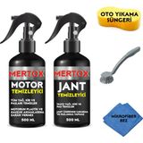 Mertox Otomobil Araç Araba Oto Temizlik Seti - Motor Temizleyici Sprey + Jant Temizleyici Sprey 2X500ML