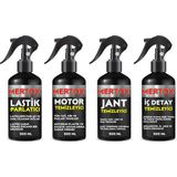 Mertox Otomobil Araç Araba Oto Temizlik Seti Ürünleri Motor Jant Iç Detay Temizleyici ve Lastik Parlatıcı 4X500ML