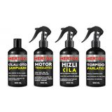 Mertox Otomobil Araç Araba Oto Temizlik Seti Ürünleri Oto Şampuanı+Motor Temizleyici+Hızlı Cila+Torpido Parlatma 4X500ML