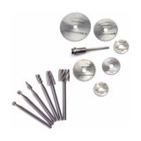 Merttools 12'li HSS Matkap Ucu Seti Ahşap Oyma Dremel ve Döner Dairesel Mini Testere ile Çok Amaçlı Kullanım