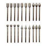 MertTools 20 Parça Elmas Camcı Taşcı Gravür Freze Taşlama Uç Seti