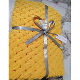 Merut Style Alize Puffy Sarı Bebek Battaniyesi - 90 x 90 cm