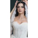 Merve 1.5 mt Fransız Dantel Duvak - 1.5 metre