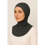 Merve Nayir Kadın Tesettür Pratik Boyunluklu Ninja Bone Antrasit Sporcu Bone