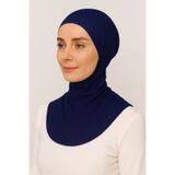 Merve Nayir Kadın Tesettür Pratik Boyunluklu Ninja Bone Lacivert Sporcu Bone