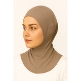 Merve Nayir Kadın Tesettür Pratik Boyunluklu Ninja Bone Vizon Sporcu Bone