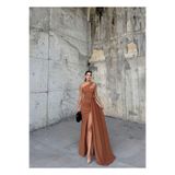 mervekiymatco Diva Kuyruklu Yırtmaçlı Abiye taba M