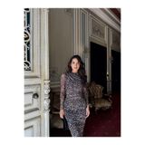 mervekiymatco LİSSA Büzgülü Maxi Tül Elbise LEOPAR L