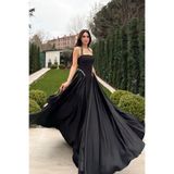 mervekiymatco Parla Askılı İnci Detay Abiye 8459 Siyah S