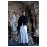 mervekiymatco Peluş Kaplama Süet Crop Kaban SİYAH M