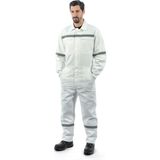 Mervem Bütün Iş Tulumu Reflektörlü %100 Pamuk Beyaz - 2XL