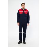 Mervem Takım 7/7 Gabardin Robalı Mont Pantolon Reflektörlü - Lacivert - Kırmızı