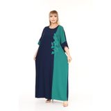 mervemoda Yazlık Büyük Beden Dokuma Elbise