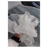 Merveparti İncili Fırfır plise tül ,40 cm ( iki adet alinmalidir)gelin cicegi icin ,çiçek tülü