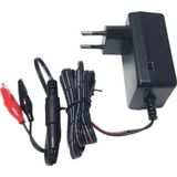 MERVESAN 6v / 12v 1A Akü Şarj Adaptörü 5.5x2.5mm Jaklı + Maşa Kıskaçlı (6 Volt 12 Volt 1 Amper 1000m
