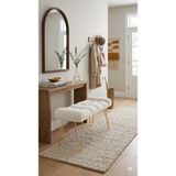 Mervish Decor Gold Ayaklı Bench Puf Bank 80X40 cm – Antre Pufu, Yatak Ucu Pufu, Salon ve Mutfak Oturma Bankı - 80 x 40 cm