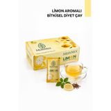 MervMix Limonlu Bitkisel Diyet Çay -Yeşil Çay, Mate ve Kiraz Sapı Ekstraktlı Bitkisel Çay – 30 Saşe