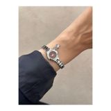 MERW Gendry Model Gümüş Bordo Renk Vintage Seri Metal Kordon Kadın Kol Saati