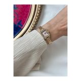 MERW Silvia Model Gold Pembe Metal Kordon Vintage Seri Kadın Kol Saati