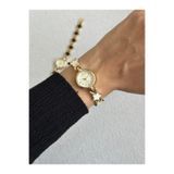 MERW Starry Model Gold Beyaz Metal Kordon Vintage Seri Kadın Kol Saati