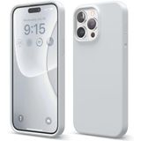 Merwish Apple iPhone 14 Pro Max Uyumlu Özel İpeksi Dokunuş Hissi Veren İçi Yumuşak Kadife Lansman Silikon Kılıf Kapak (Gri)
