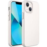 Merwish Apple iPhone 15 Plus Uyumlu Özel İpeksi Dokunuş Hissi Veren İçi Yumuşak Kadife Lansman Silikon Kılıf Kapak (Beyaz)