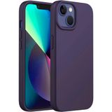 Merwish Apple iPhone 15 Plus Uyumlu Özel İpeksi Dokunuş Hissi Veren İçi Yumuşak Kadife Lansman Silikon Kılıf Kapak (Derin Mor)