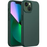 Merwish Apple iPhone 15 Plus Uyumlu Özel İpeksi Dokunuş Hissi Veren İçi Yumuşak Kadife Lansman Silikon Kılıf Kapak (Haki)