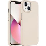 Merwish Apple iPhone 15 Plus Uyumlu Özel İpeksi Dokunuş Hissi Veren İçi Yumuşak Kadife Lansman Silikon Kılıf Kapak (Krem)