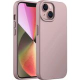 Merwish Apple iPhone 15 Plus Uyumlu Özel İpeksi Dokunuş Hissi Veren İçi Yumuşak Kadife Lansman Silikon Kılıf Kapak (Kum Pembe)