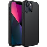Merwish Apple iPhone 15 Plus Uyumlu Özel İpeksi Dokunuş Hissi Veren İçi Yumuşak Kadife Lansman Silikon Kılıf Kapak (Siyah)