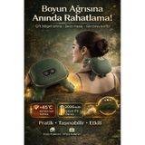 Merwish Boyun Masaj Aleti Isıtmalı Servikal Masaj Cihazı Kablosuz Taşınabilir Çift Bölge Isıtma Ergonomik Tasarım Md670 Koyu Yeşil