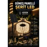 Merwish Güneş Enerjili 4000K Şerit LED Işık – IP65 Su Geçirmez Bahçe Ağaç Çit Aydınlatma