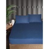 Merya Ç.k Pamuk Saten Çarşaf Seti 160X200 H 30CM 50X70 2 Adet Indigo - Büyük